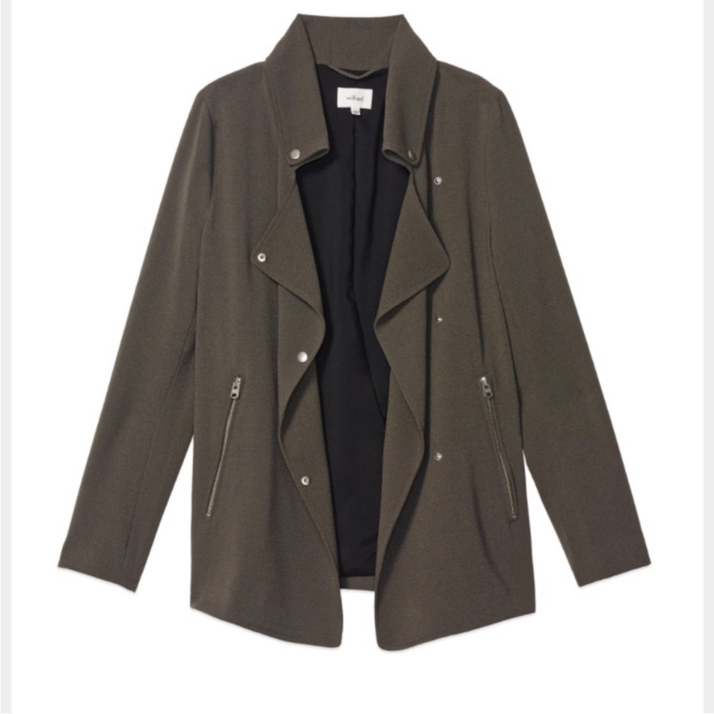 Aritzia Wilfred Mayet Crepe Jacket in Olive Green Size XXXS